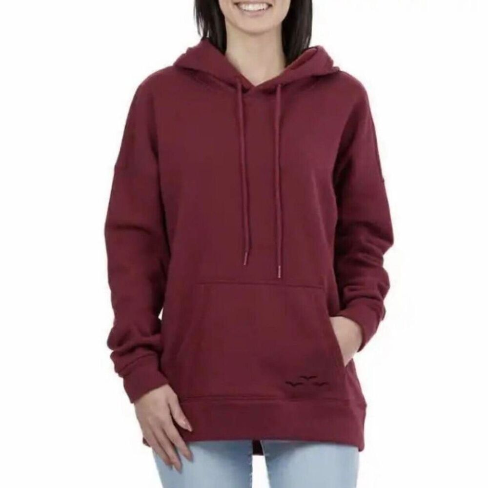 Lazy-one Women's Burgundy and Red Hoodie